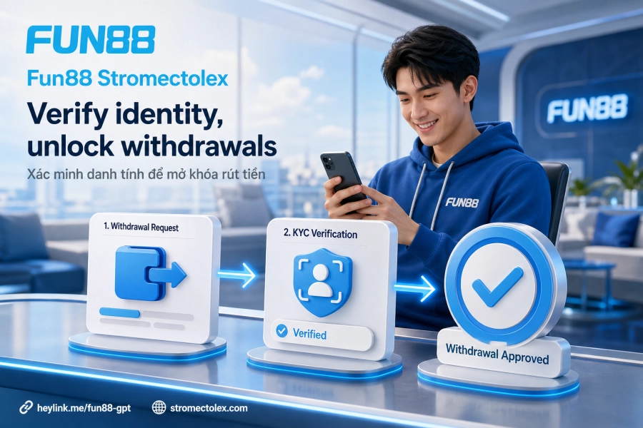 Xác minh KYC Fun88 trước khi rút tiền và yêu cầu giấy tờ tùy thân