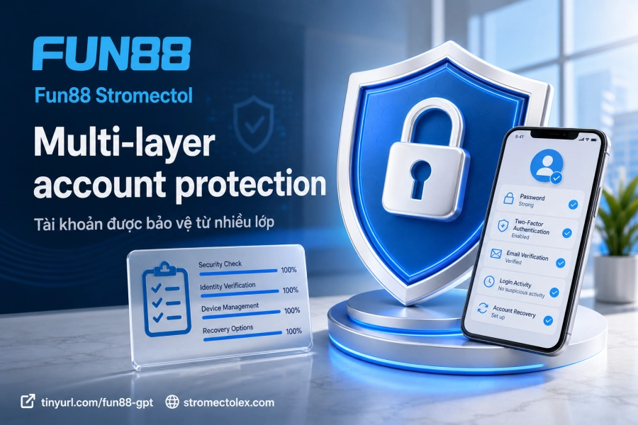bảo mật tài khoản Fun88 SSL OTP KYC và giám sát đăng nhập bất thường