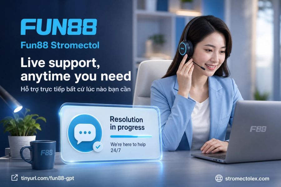 Ứng dụng Fun88 Android iOS hỗ trợ 24/7 Live Chat Telegram